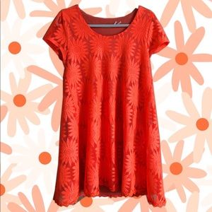 Urban Outfitters Neon Orange Floral Dress